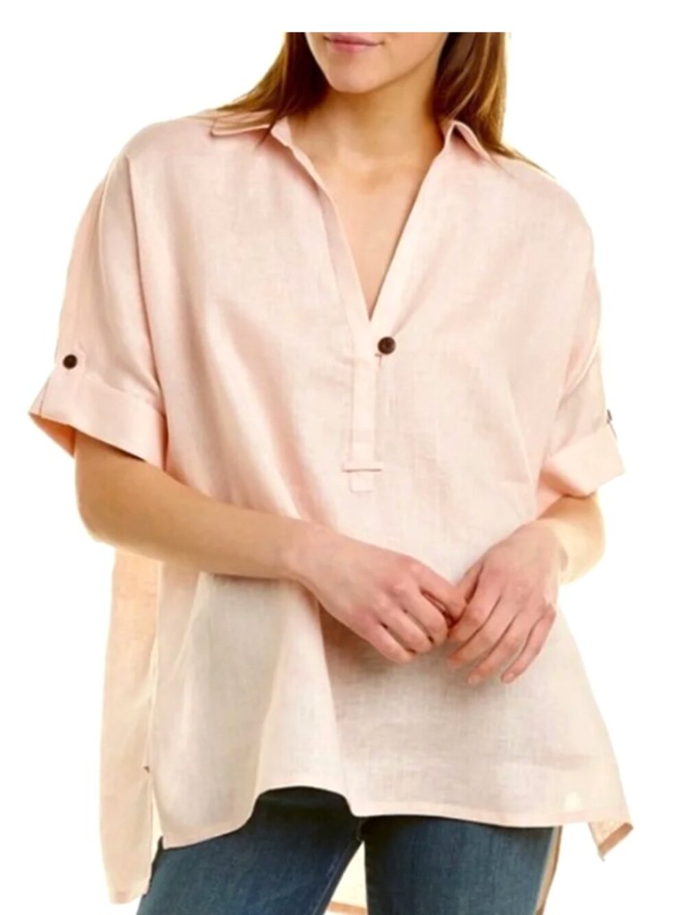 Go Silk Oversized Linen Tunic Shoreside Wear Minimalist Lagenlook